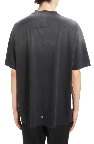 Shop Givenchy Casual Fit Cotton Graphic T-shirt In Black