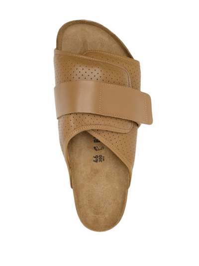 Shop Birkenstock Kyoto Leather Sandals In Brown