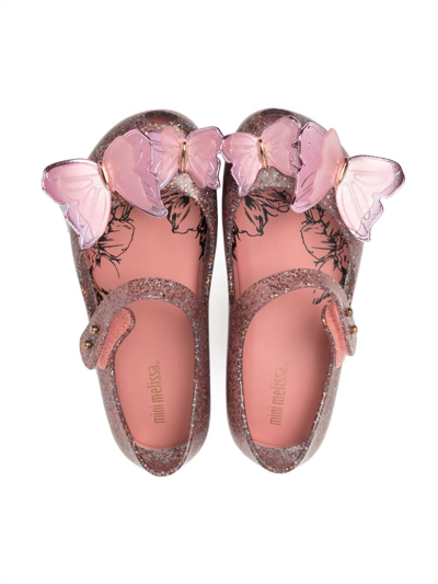 Shop Mini Melissa Ultragirl Fly Ballerina Shoes In Pink