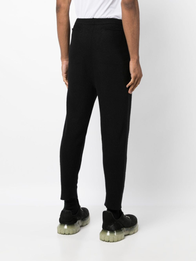 Shop Rick Owens Drawstring-waist Cashmere Trousers In Black