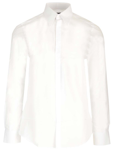 Shop Dolce & Gabbana Conceal Fastened Shirt In White