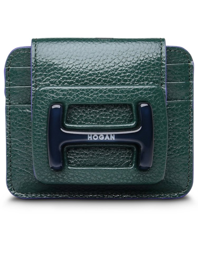 Shop Hogan Logo Plaque Card Holder In Green