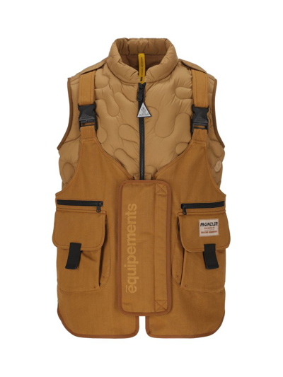 Shop Moncler Genius Moncler X Salehe Bembury Padded Sierpinski Vest In Brown