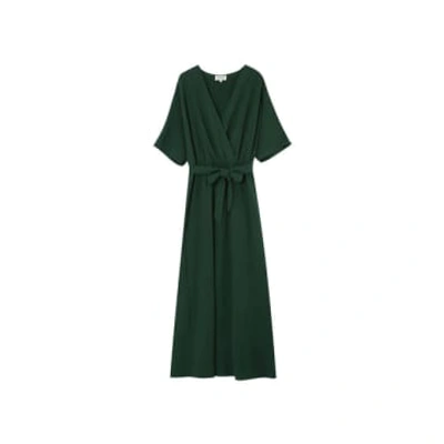 Shop Grace & Mila Belted V Neck Maxi Dress Green