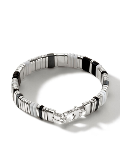 Shop John Hardy Colourblock Chain Onyx Bracelet In 银色