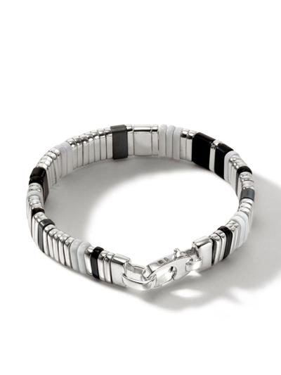 John Hardy Colourblock Chain Onyx Bracelet In 银色
