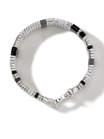 John Hardy Colourblock Chain Onyx Bracelet In 银色