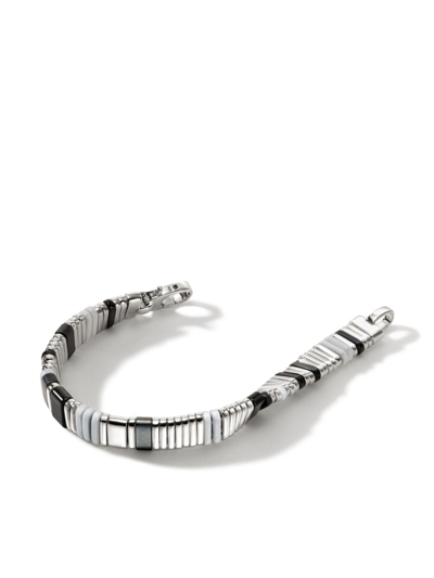 Shop John Hardy Colourblock Chain Onyx Bracelet In 银色