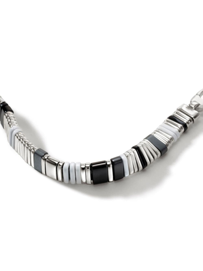 John Hardy Colourblock Chain Onyx Bracelet In 银色
