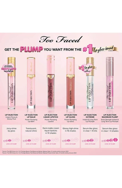 Too Faced Lip Injection Power Plumping Hydrating Lip Gloss Hot Love 0.22 oz/ 6.5 ml In Hot Love
