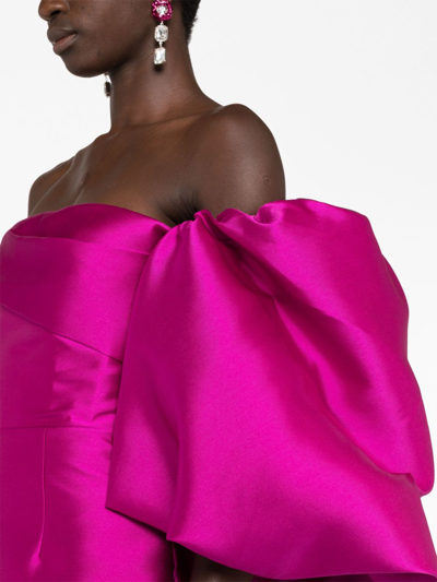 Solace London Marcia Midi Dress In Pink