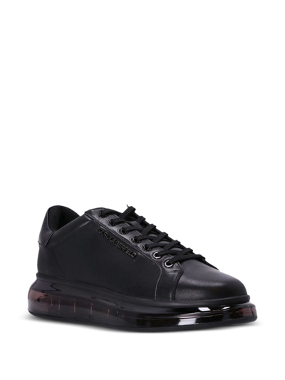 Shop Karl Lagerfeld Kapri Leather Sneakers In Black