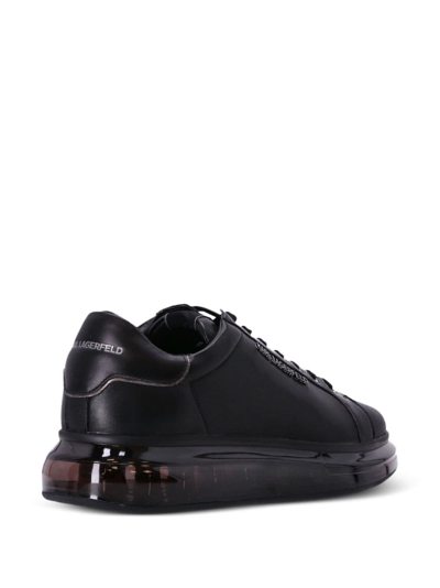 Shop Karl Lagerfeld Kapri Leather Sneakers In Black