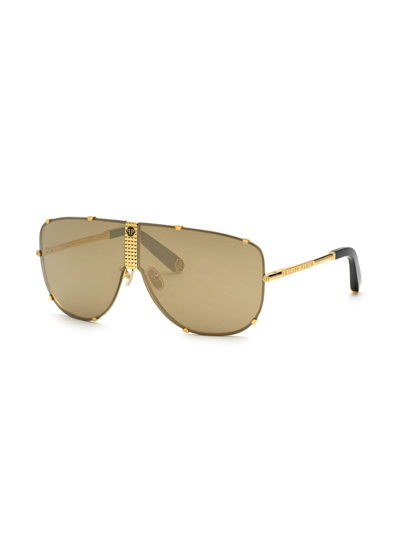 Shop Philipp Plein Oversize-frame Sunglasses In Gold
