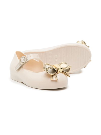 Mini Melissa Sweet Love Ballerina Shoes In White