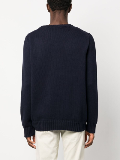 Polo Ralph Lauren Round-neck Cotton Jumper In Blue