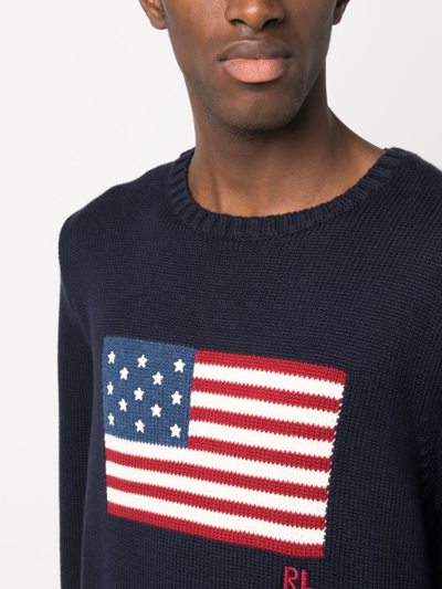 Polo Ralph Lauren Round-neck Cotton Jumper In Blue