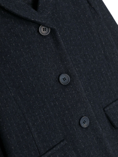 Il Gufo Stripe-pattern Single-breasted Blazer In Blue