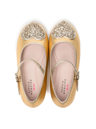 Sophia Webster Amora Flat In Gold