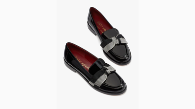Shop Kate Spade Leandra Loafers In Black