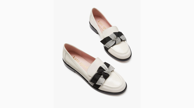Shop Kate Spade Leandra Loafers In Cream/ Black