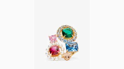 Shop Kate Spade Victoria Cluster Cocktail Ring In Multi
