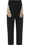 GIVENCHY Tapered pants in black crepe with butterfly pockets
