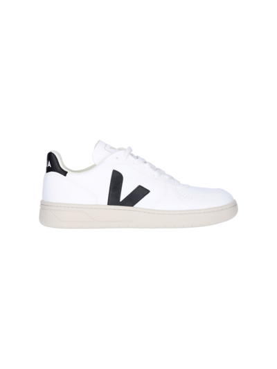 Shop Veja "v-10" Sneakers In White