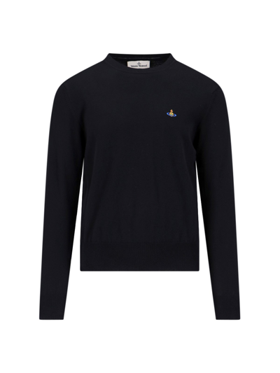 Shop Vivienne Westwood Logo Sweater In Black  