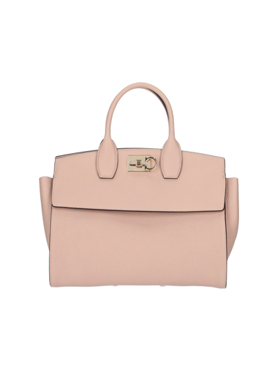 Shop Ferragamo "studio Soft" Handbag In Pink