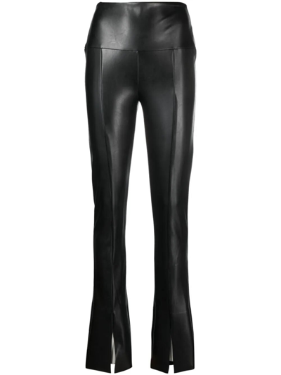 Shop Norma Kamali Faux Leather Trousers In Black  