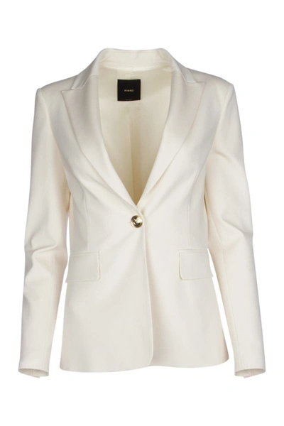 Shop Pinko Jackets And Vests In Bianco