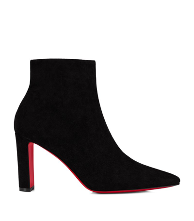 Shop Christian Louboutin Suprabooty Suede Ankle Boots 85 In Black