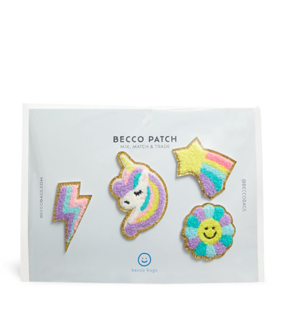 Shop Becco Bags Girl Power 4-piece Patch Set In Multi