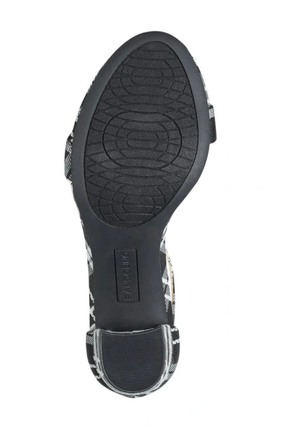 Shop Bandolino Armory Ankle Strap Sandal In Black Plaid