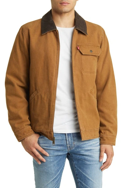 Shop Levi's Corduroy Collar Workwear Jacket In Worker Brown