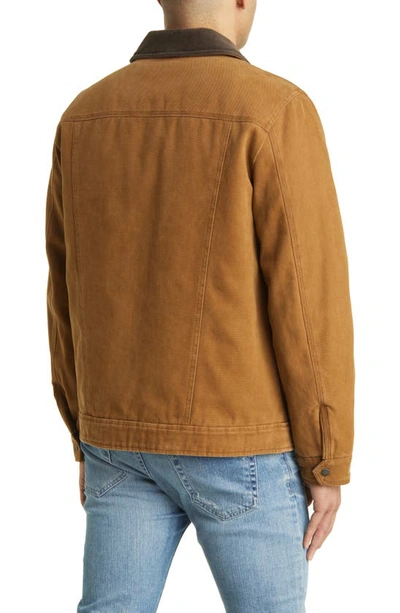 Levi's Corduroy Collar Workwear Jacket In Worker Brown
