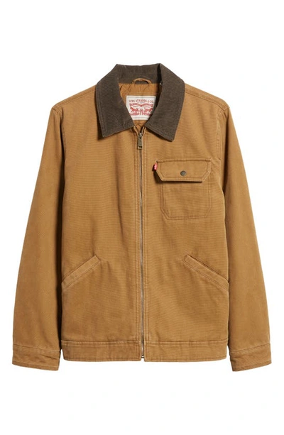 Shop Levi's Corduroy Collar Workwear Jacket In Worker Brown