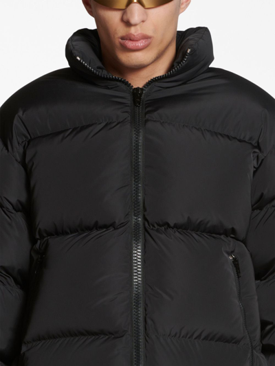 Shop Balenciaga Unity Sports Icon Puffer Jacket In Black