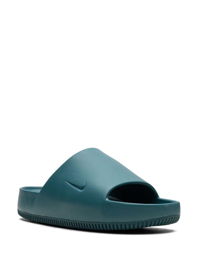 Shop Nike Calm "geode Teal" Slides In Green