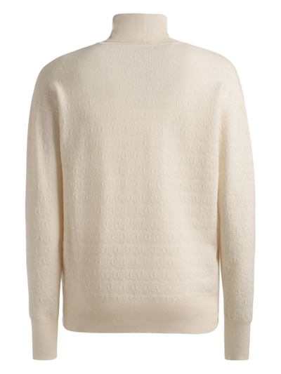 Bally Crest-logo Roll-neck Jumper In Nude