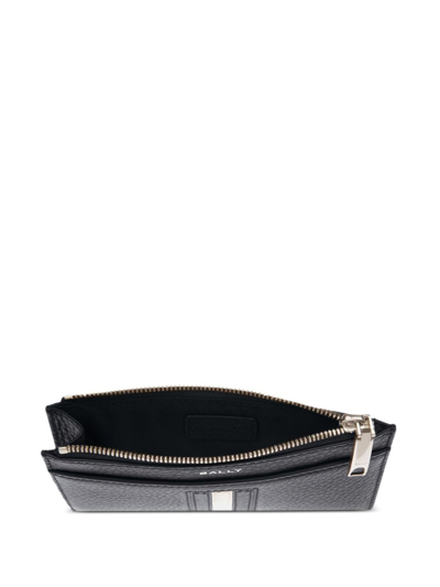 Bally Ribbon Logo-print Wallet In Schwarz