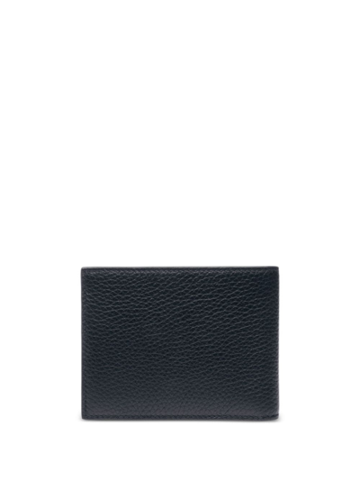 Shop Bally Ribbon Bi-fold Leather Wallet In Blau