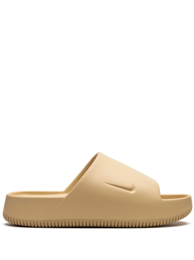 Shop Nike Calm "sesame" Slides In Neutrals