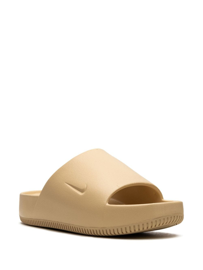 Shop Nike Calm "sesame" Slides In Neutrals