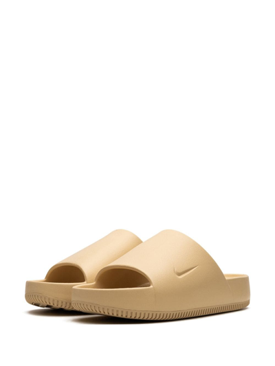 Shop Nike Calm "sesame" Slides In Neutrals