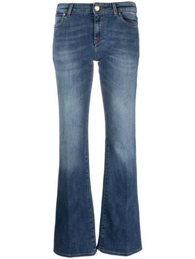 Shop Pinko Low-rise Bootcut Jeans In Blau