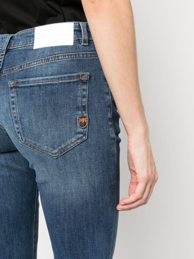 Shop Pinko Low-rise Bootcut Jeans In Blau