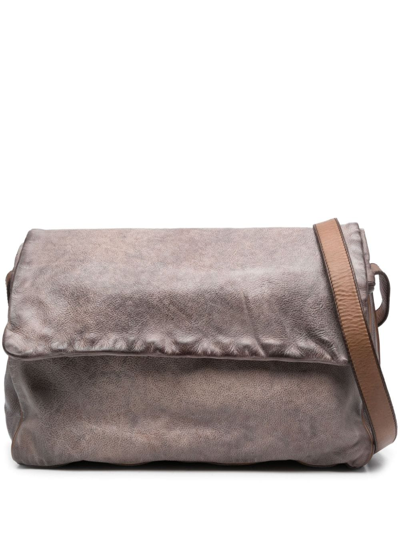 Shop Numero 10 Edmonton Buf Leather Shoulder Bag In Brown