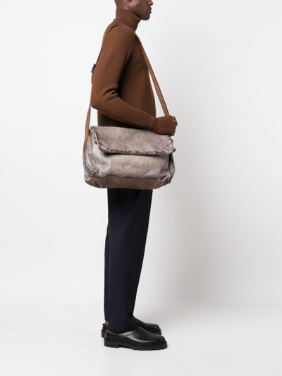 Numero 10 Edmonton Buf Leather Shoulder Bag In Brown